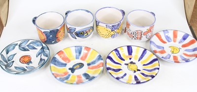 Lot 29 - A set of four Kate Glanville tea cups and...