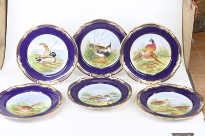 Lot 41 - A set of six Spode porcelain Game Birds series...