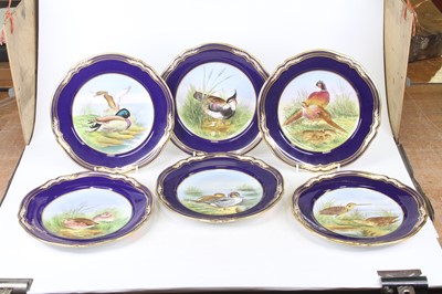 Lot 41 - A set of six Spode porcelain Game Birds series...