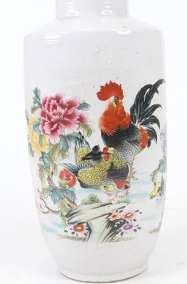 Lot 53 - A Chinese porcelain vase, enamel decorated...