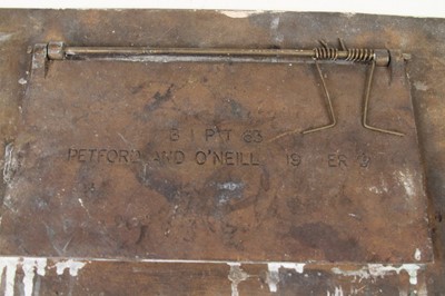 Lot 60 - A brass exterior letterbox inscribed Petford &...
