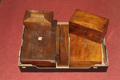 Lot 93 - A collection of 19th century boxes and tea...