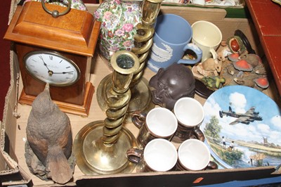 Lot 73 - Miscellaneous items to include pair of brass...