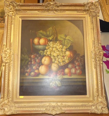 Lot 1018 - Giovanni Bastiste - Still life with fruit on a...