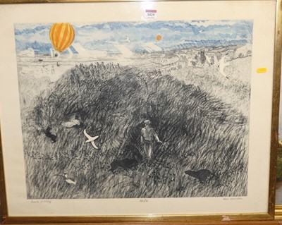 Lot 1025 - Alan Lumsden (b.1937) - Bank holiday, artists...