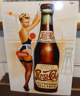 Lot 1026 - A lithograph printed tin advertising sign for...