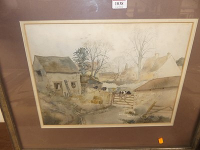 Lot 1038 - Malcolm Whittley - The farmyard, Upper...