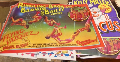 Lot 1039 - A collection of circus bill posters, fly...