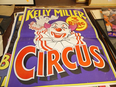 Lot 1039 - A collection of circus bill posters, fly...