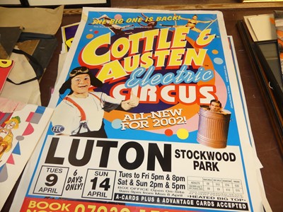 Lot 1039 - A collection of circus bill posters, fly...