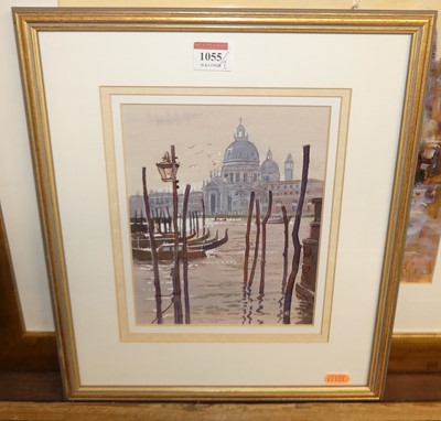 Lot 1055 - Ronald H Johnson - Evening on the Grand Canal,...