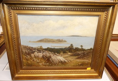 Lot 1058 - Circa 1900 English school - Coastal scene, oil...