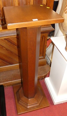 Lot 1118 - A contemporary walnut square pedestal...