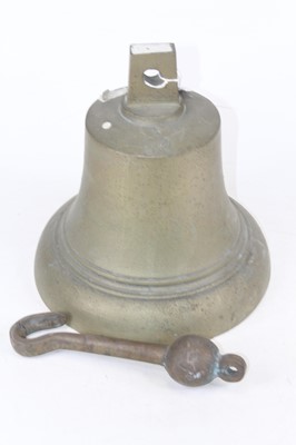 Lot 112 - A George VI cast brass bell, h.25cm