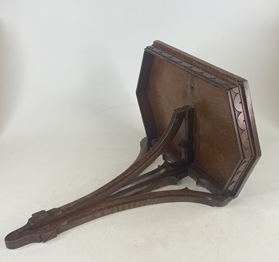 Lot 131 - A Victorian oak wall bracket in the Gothic...