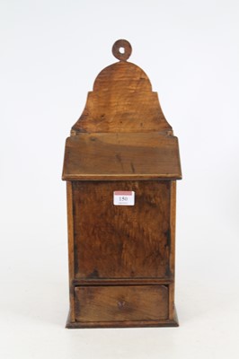 Lot 150 - A 19th century fruitwood wall hanging salt and...