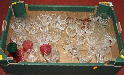 Lot 159 - A collection of glassware to include wine...