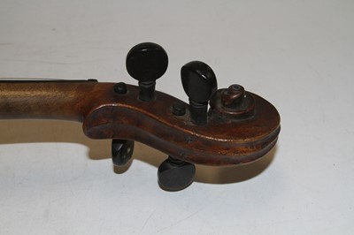 Lot 164 - A cased student's violin, with bow; together...
