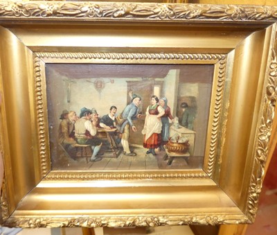 Lot 1094 - After David Teniers - Tavern interior scene,...