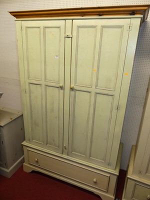 Lot 1171 - A contemporary painted pine double door...