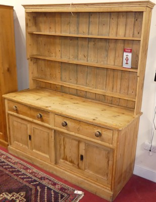 Lot 1173 - A Victorian pine round cornered kitchen...