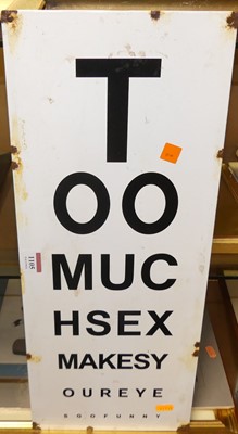 Lot 1105 - An "Opticians" enamel sign 56x23cm