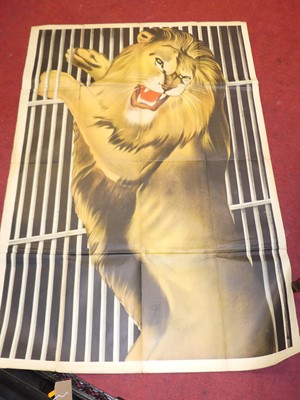 Lot 1108 - A double quad printed poster of a lion...