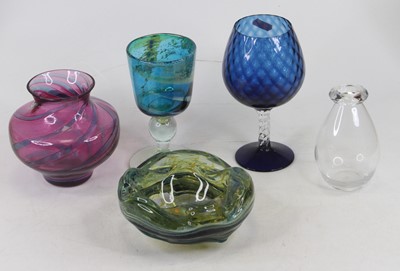Lot 185 - A 20th century art glass vase, of wrythen...