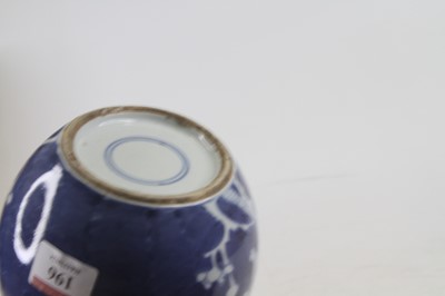 Lot 196 - A Chinese blue and white porcelain ginger jar...