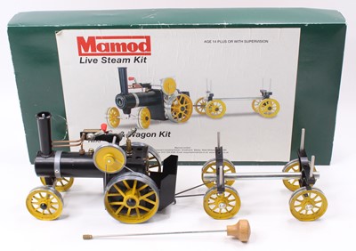 Lot 6 - A Mamod live steam TWKI tractor and wagon kit,...