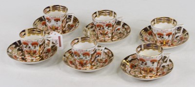 Lot 203 - A set of 6 Derby porcelain coffee cans and...