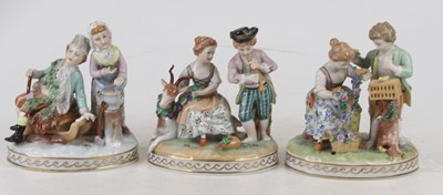 Lot 204 - A 20th century Dresden porcelain figure group...