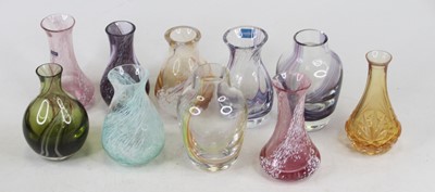 Lot 205 - A collection of art glass spill vases, mainly...