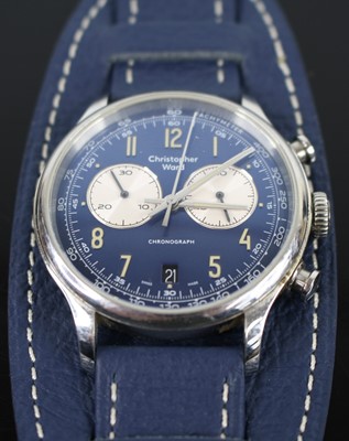 Lot 298 - A Christopher Ward gent's steel cased quartz...