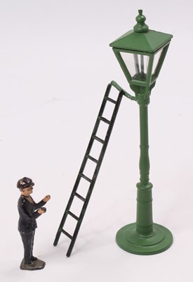 Lot 1866 - A Jo Hillco lead hollow cast gas lamp set,...