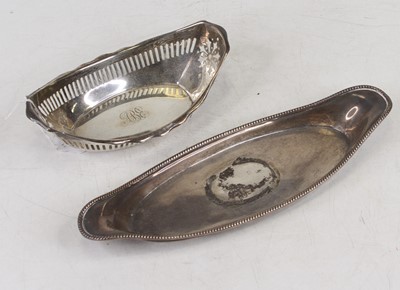 Lot 215 - A Victorian silver pin tray, of twin handled...