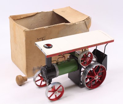Lot 21 - A Mamod boxed live steam spirit fired TE1...