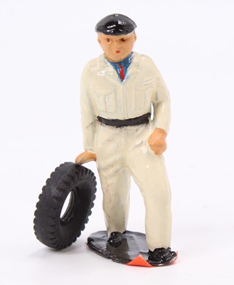 Lot 1877 - Timpo No.1925 lead Mechanic and tyre figure,...