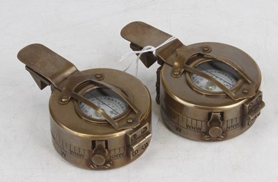 Lot 401 - A pair of reproduction brass military...