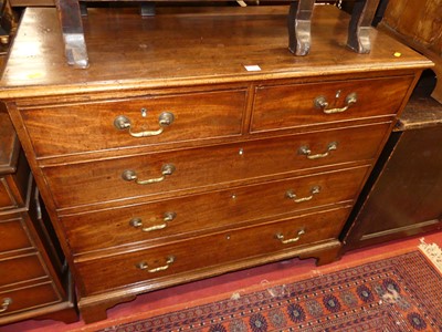 Lot 1203 - A George III mahogany squarefront chest of two...