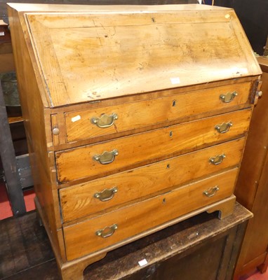 Lot 1204 - A circa 1800 provincial elm slopefront writing...