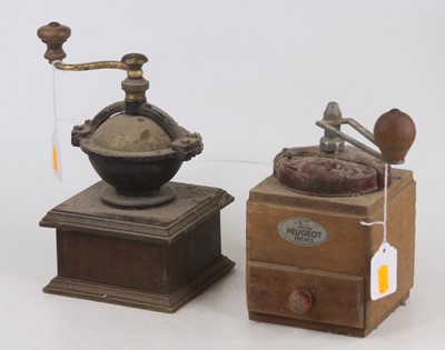 Lot 420 - A vintage Peugeot Freres coffee grinder,...