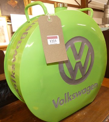 Lot 1223 - A contemporary painted metal fuel can, with...