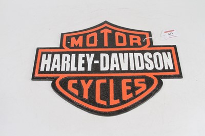 Lot 431 - A reproduction cast iron Harley Davidson...