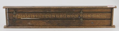 Lot 430 - A vintage billiards score board, width 50cm