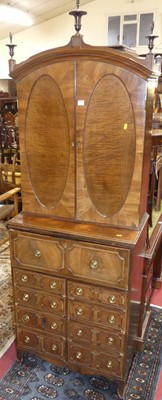 Lot 1231 - A 19th century flame and plum-pudding mahogany...