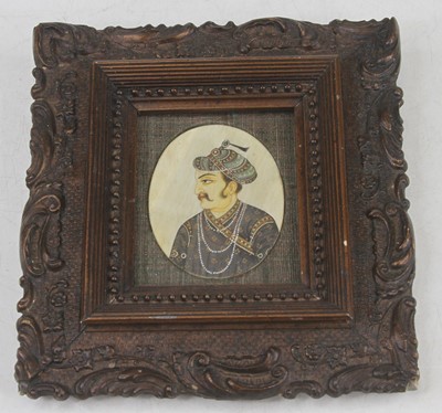 Lot 433 - A 19th century Indian mughal portrait...