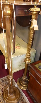 Lot 1264 - A giltwood fluted and floral decorated...