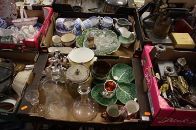 Lot 465 - Two boxes of ceramics and glassware to include...