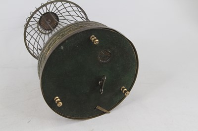 Lot 40 - A brass birdcage automata, containing two...